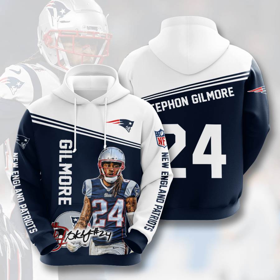 Sports American Football Nfl New England Patriots Stephon Gilmore Usa 834 3d Hoodie