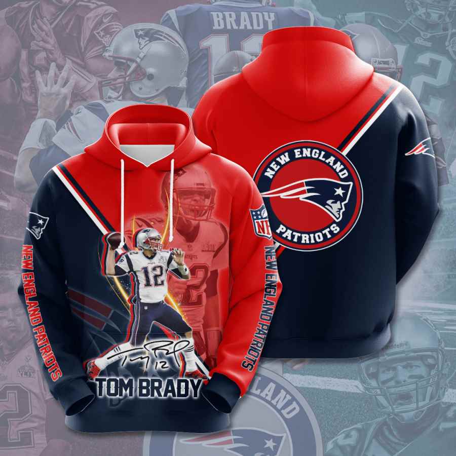 Sports American Football Nfl New England Patriots Tom Brady Usa 1138 3d Hoodie