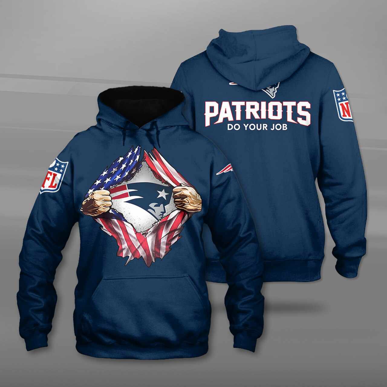 Sports American Football Nfl New England Patriots Usa 01 3d Hoodie