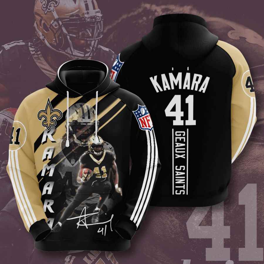 Sports American Football Nfl New Orleans Saints Alvin Kamara Usa 1144 3d Hoodie