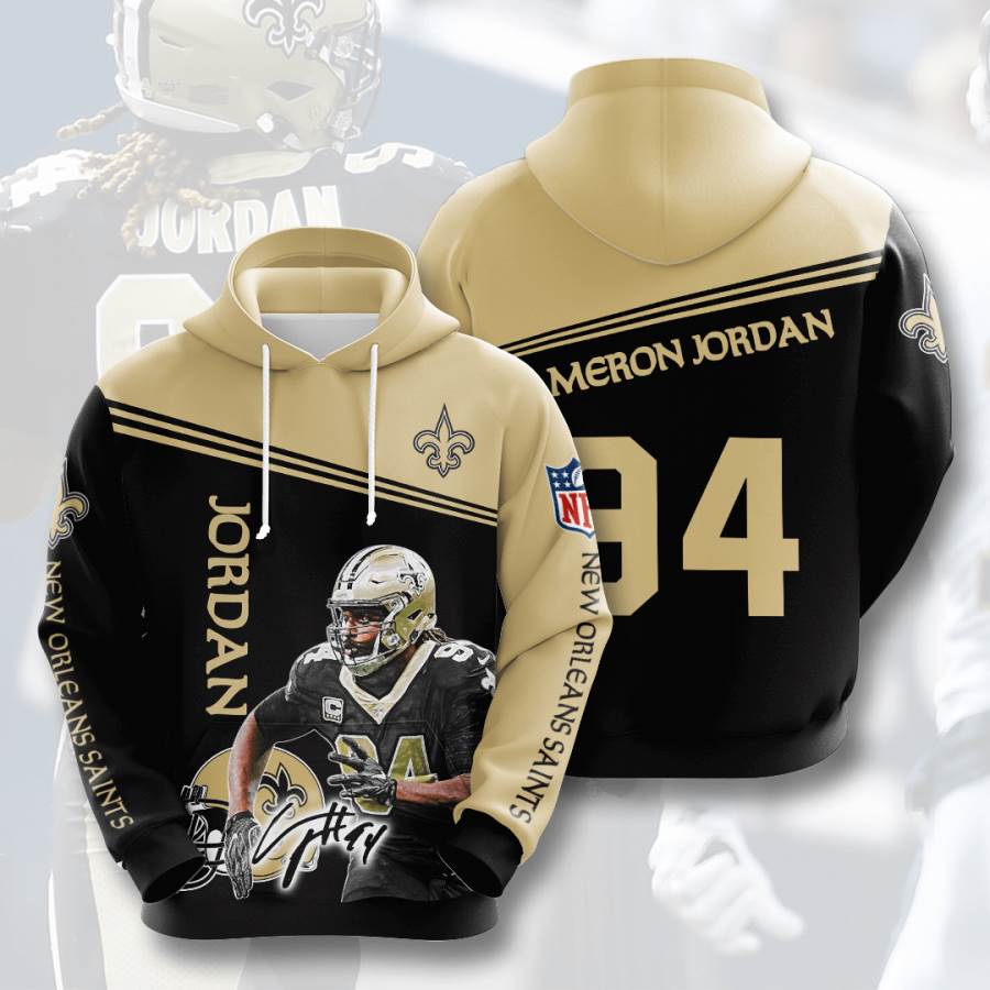 Sports American Football Nfl New Orleans Saints Cameron Jordan Usa 836 3d Hoodie