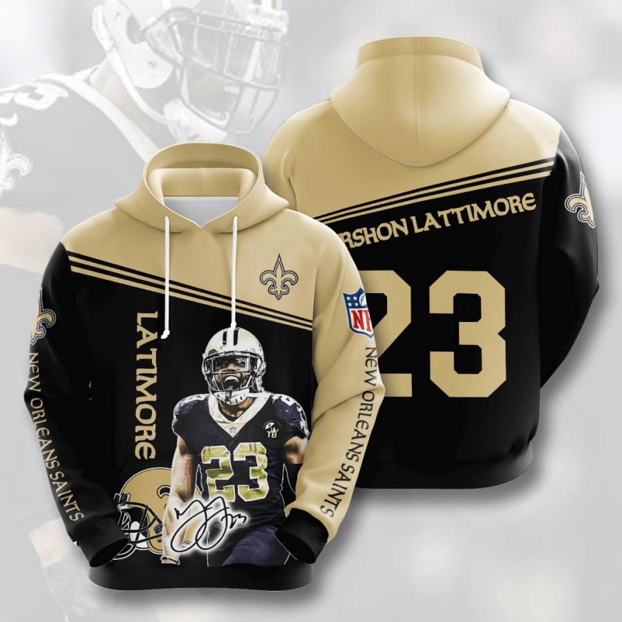 Sports American Football Nfl New Orleans Saints Marshon Lattimore Usa 838 3d Hoodie