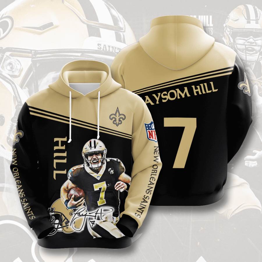 Sports American Football Nfl New Orleans Saints Taysom Hill Usa 839 3d Hoodie