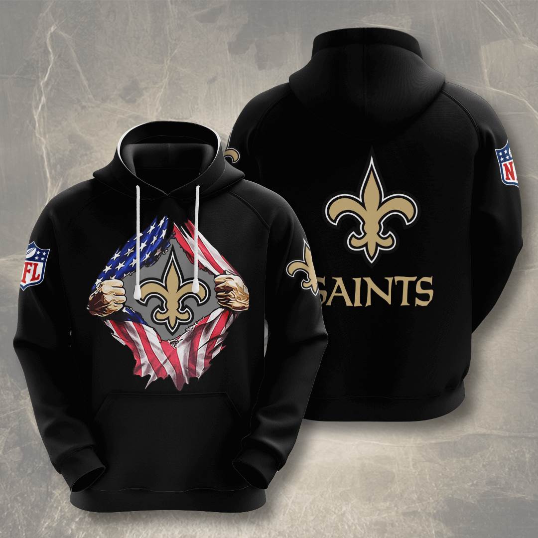 Sports American Football Nfl New Orleans Saints Usa 48 3d Hoodie