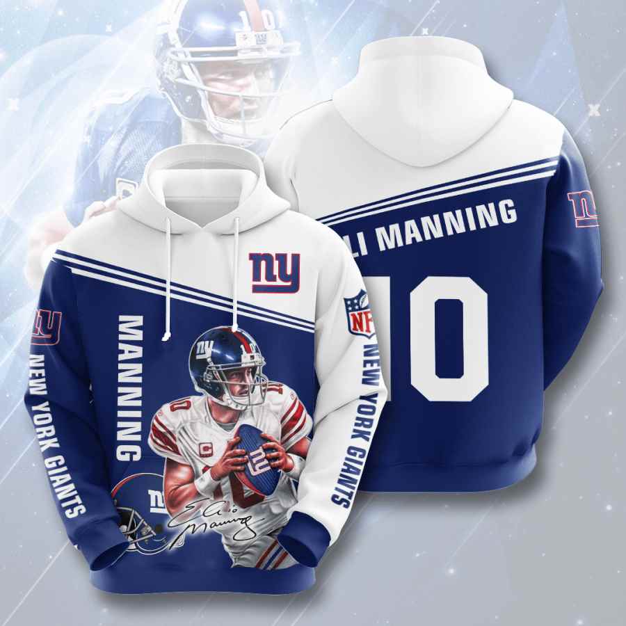 Sports American Football Nfl New York Giants Eli Manning Usa 841 3d Hoodie