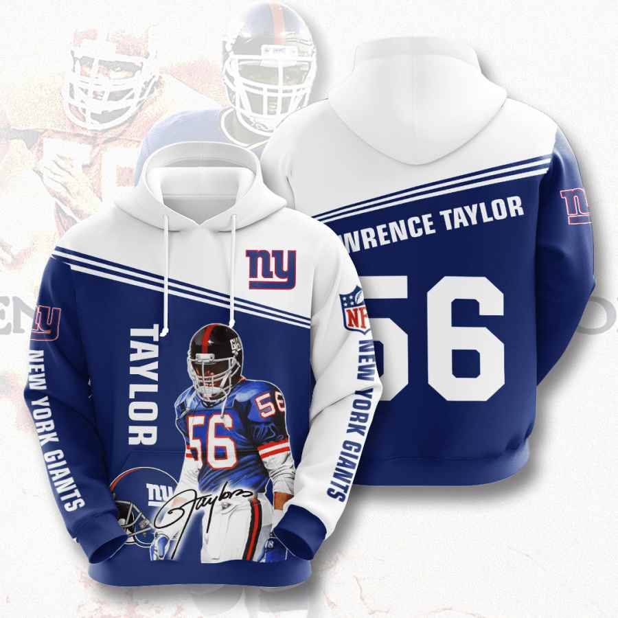 Sports American Football Nfl New York Giants Lawrence Taylor Usa 843 3d Hoodie