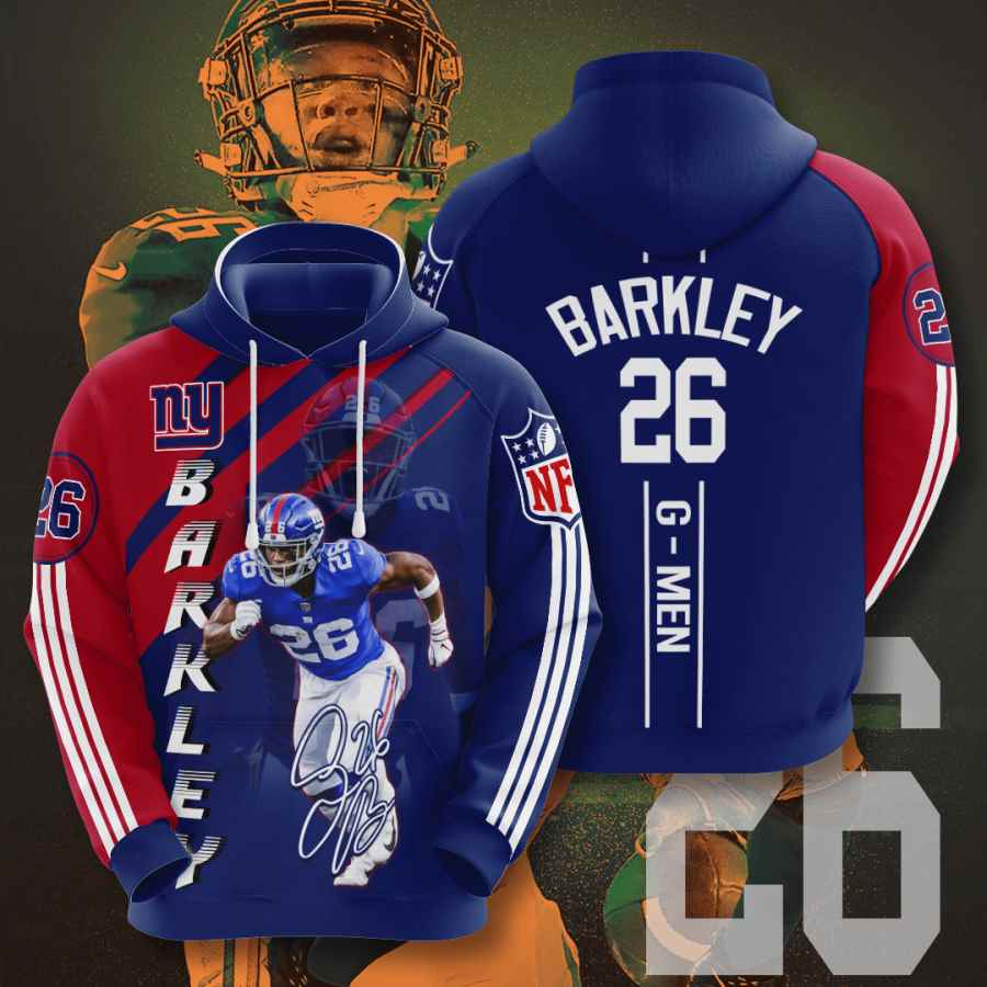 Sports American Football Nfl New York Giants Saquon Barkley Usa 1153 3d Hoodie