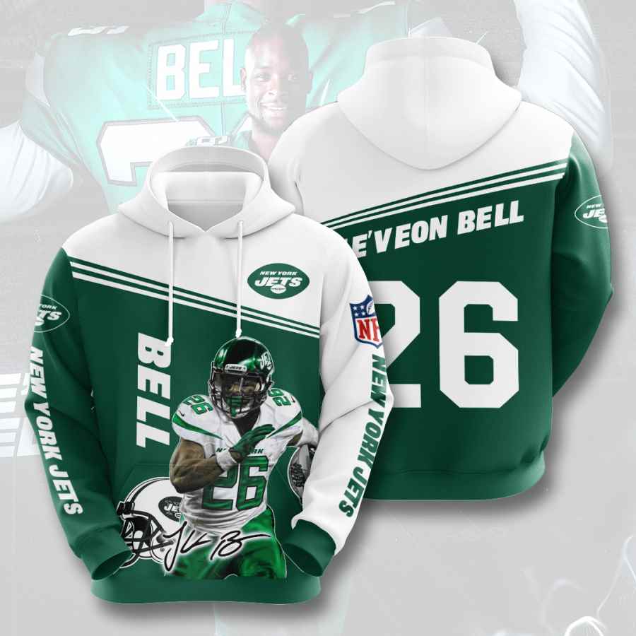 Sports American Football Nfl New York Jets Leveon Bell Usa 848 3d Hoodie