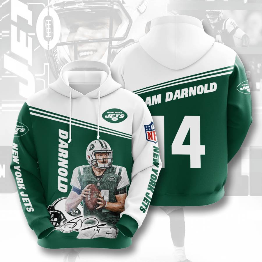 Sports American Football Nfl New York Jets Sam Darnold Usa 849 3d Hoodie