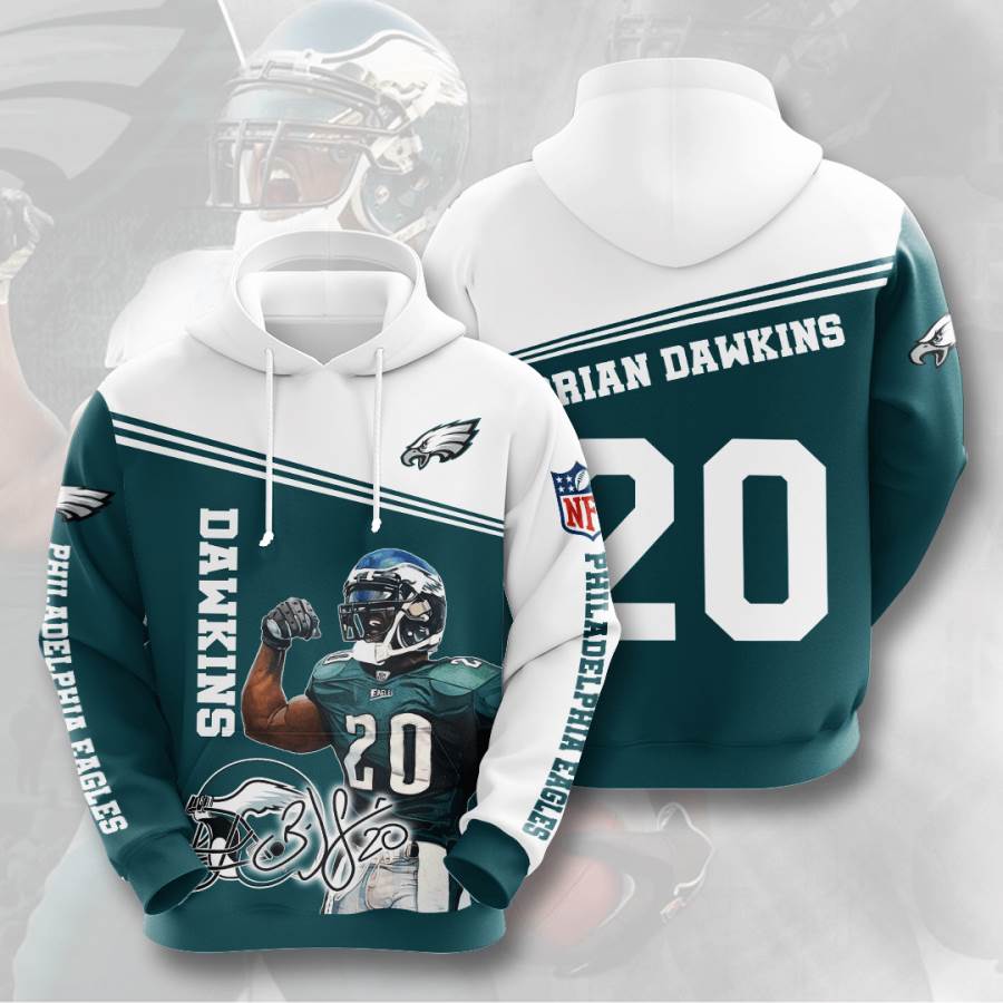 Sports American Football Nfl Philadelphia Eagles Brian Dawkins Usa 881 3d Hoodie