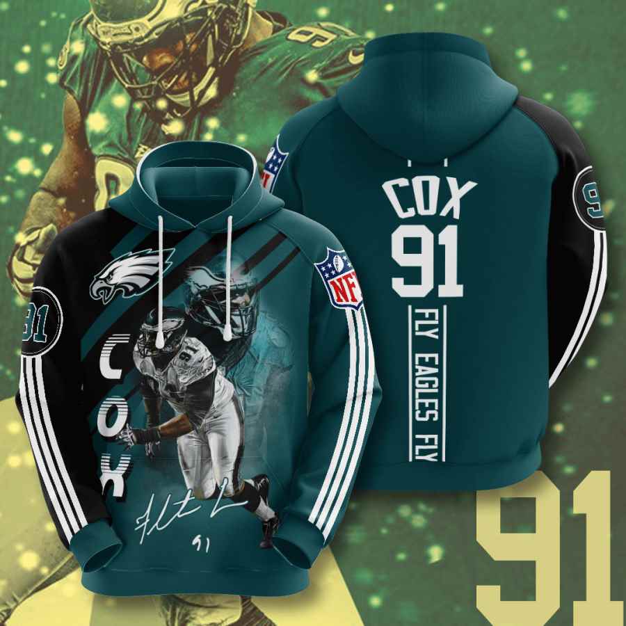 Sports American Football Nfl Philadelphia Eagles Fletcher Cox Usa 1192 3d Hoodie