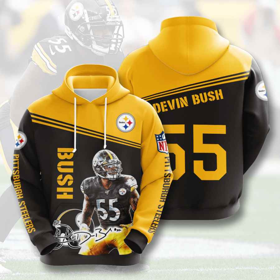 Sports American Football Nfl Pittsburgh Steelers Devin Bush Jr Usa 876 3d Hoodie