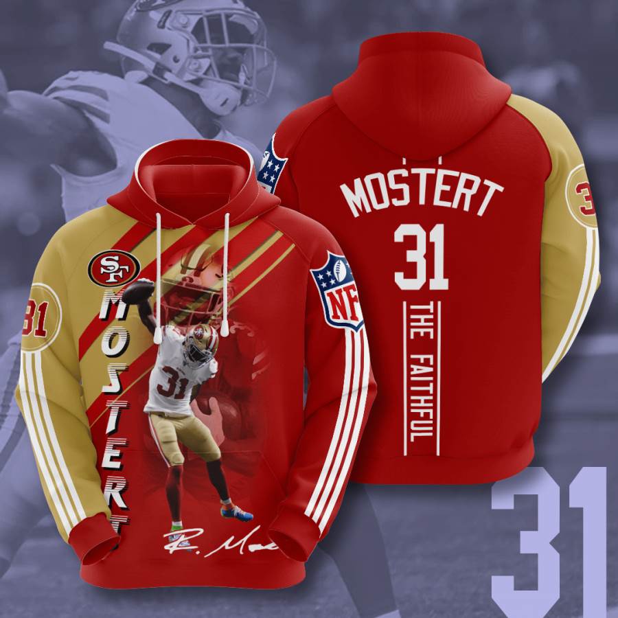 Sports American Football Nfl San Francisco 49ers Raheem Mostert Usa 1217 3d Hoodie