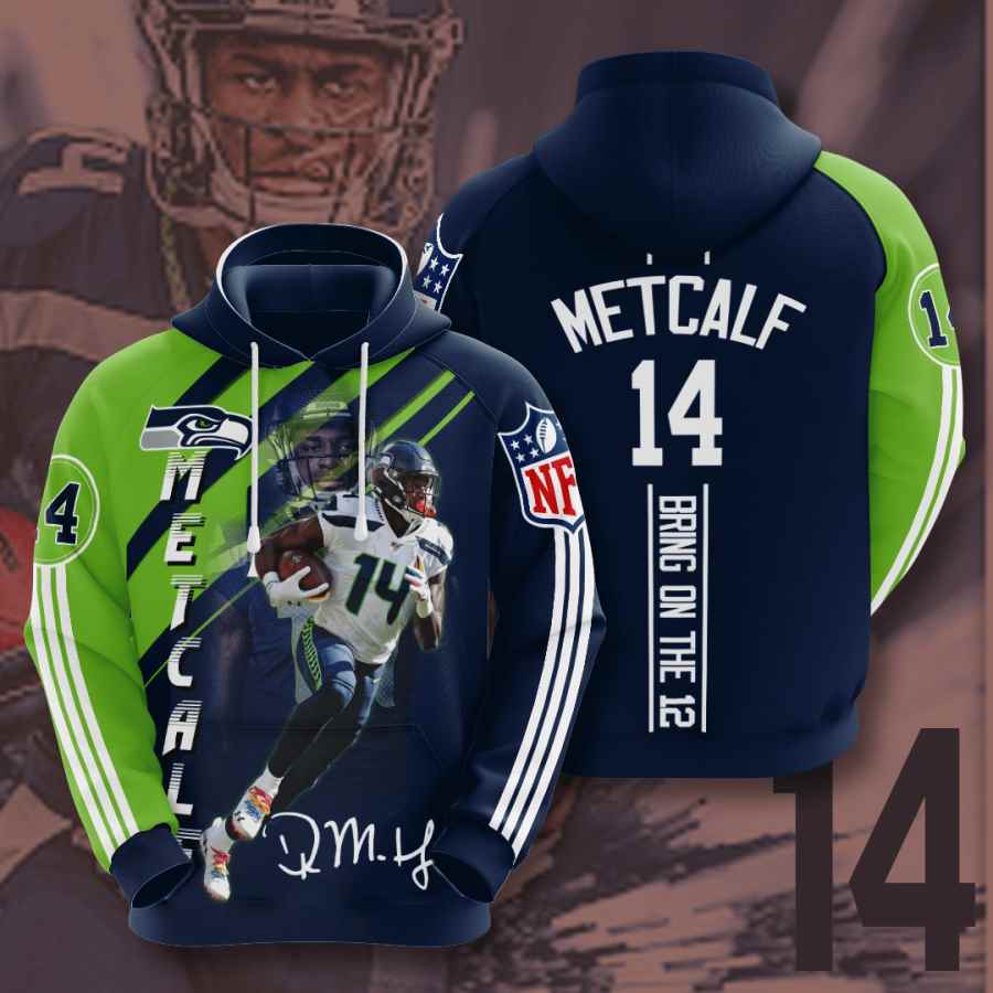 Sports American Football Nfl Seattle Seahawks Dk Metcalf Usa 1224 3d Hoodie