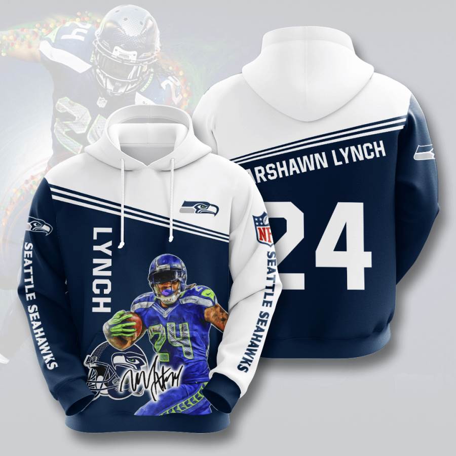 Sports American Football Nfl Seattle Seahawks Marshawn Lynch Usa 902 3d Hoodie