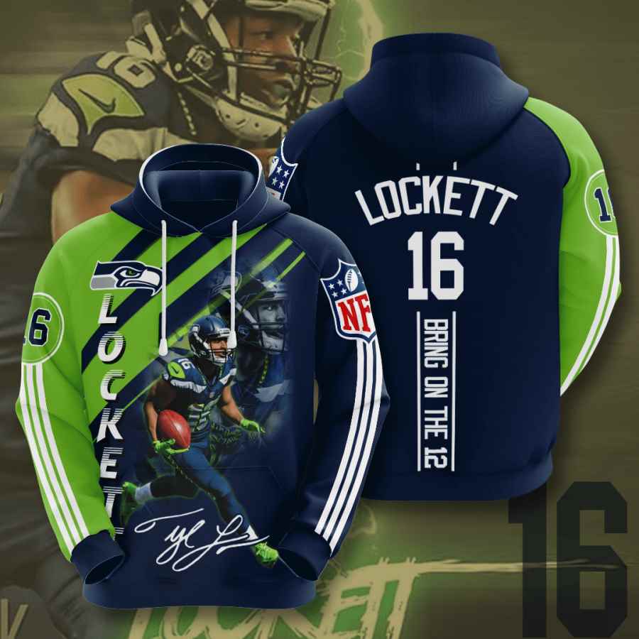 Sports American Football Nfl Seattle Seahawks Tyler Lockett Usa 1227 3d Hoodie