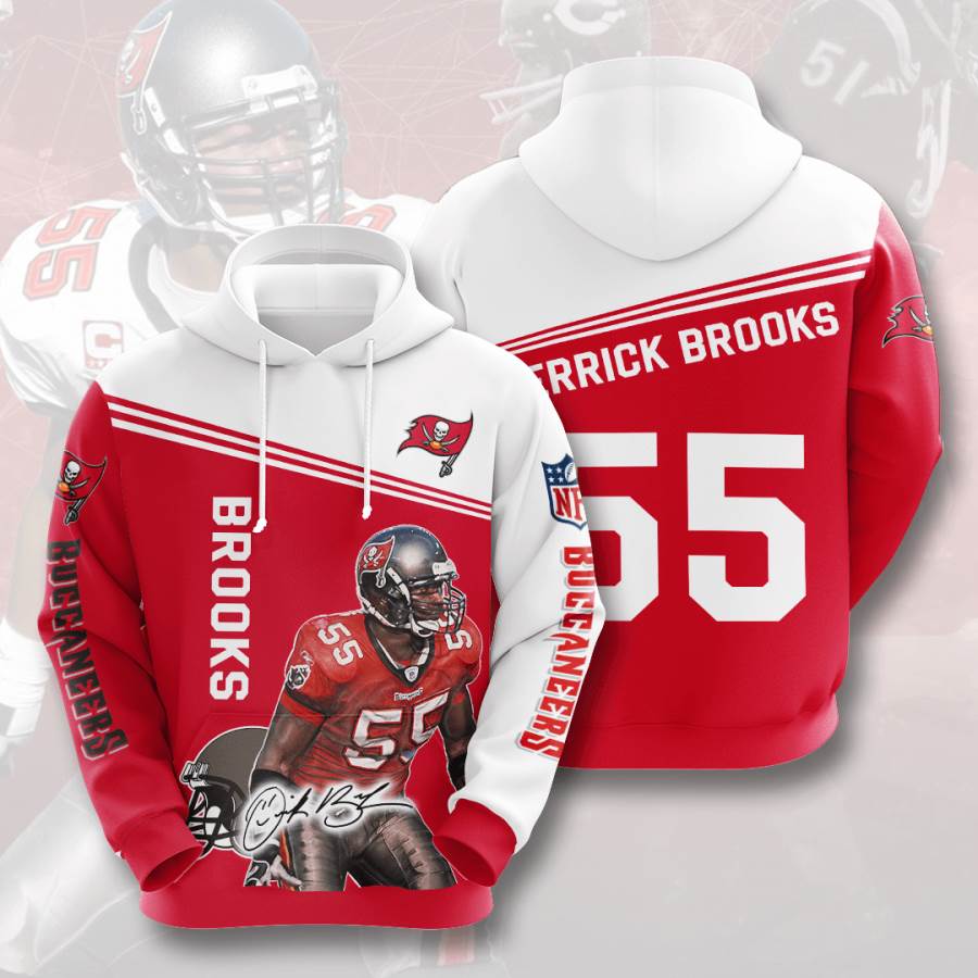 Sports American Football Nfl Tampa Bay Buccaneers Derrick Brooks Usa 904 3d Hoodie