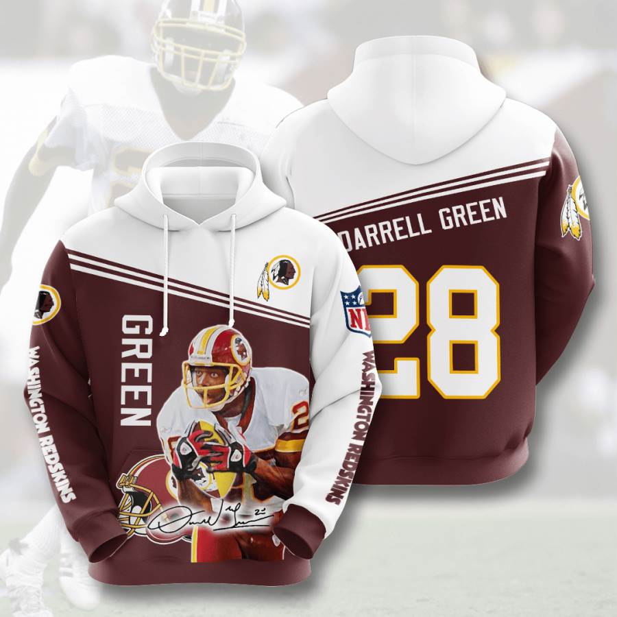 Sports American Football Nfl Washington Redskins Darrell Green Usa 919 3d Hoodie