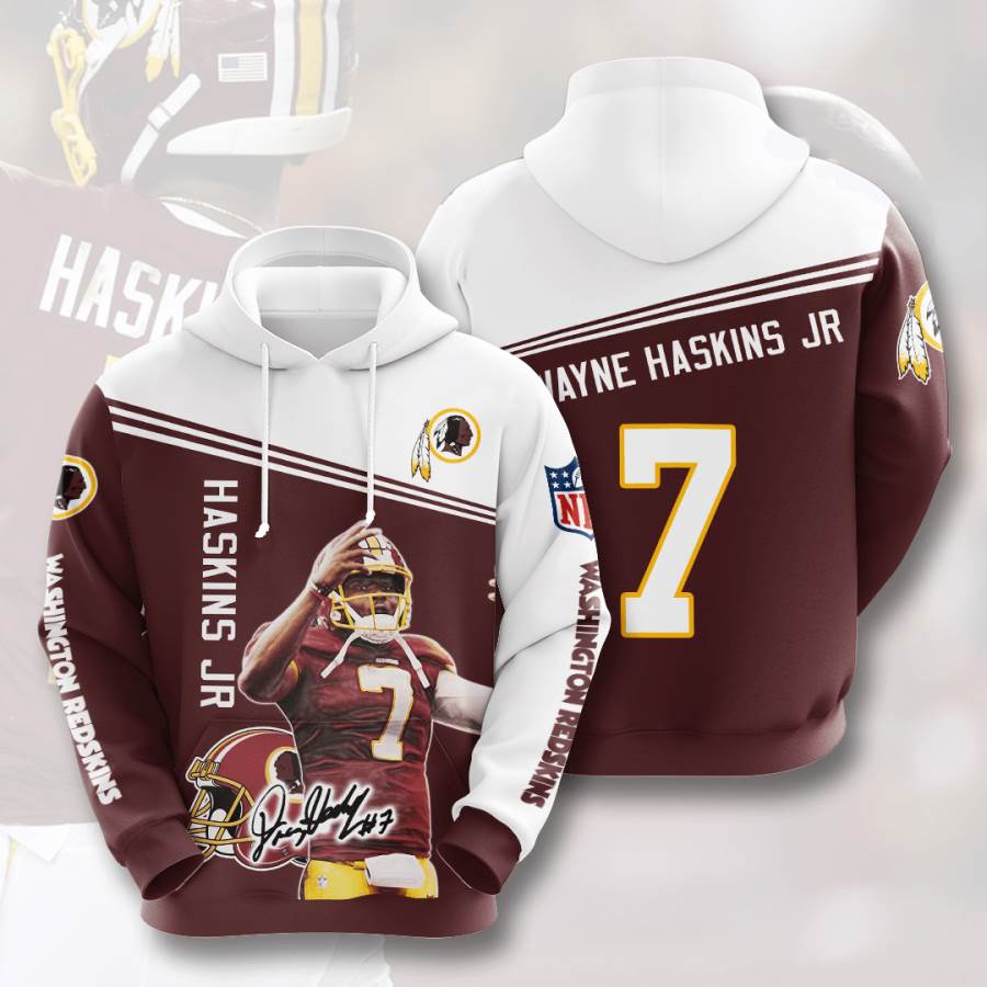 Sports American Football Nfl Washington Redskins Dwayne Haskins Usa 920 3d Hoodie