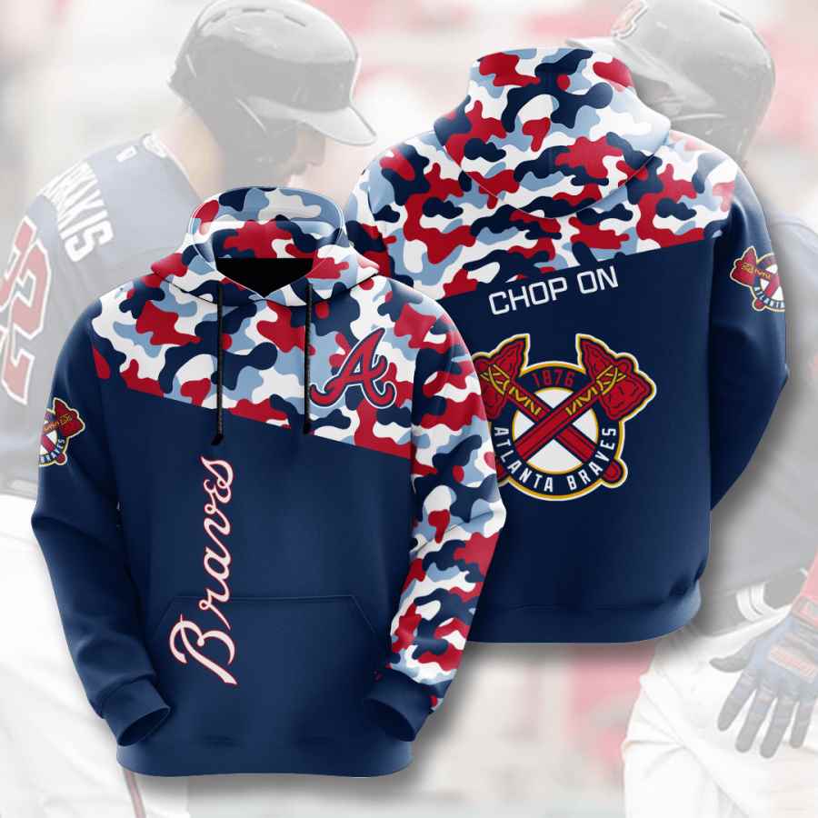 Sports Baseball Mlb Atlanta Braves Usa 82 3d Hoodie