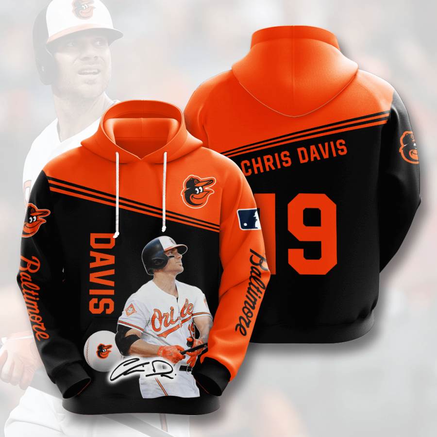 Sports Baseball Mlb Baltimore Orioles Chris Davis Usa 699 3d Hoodie