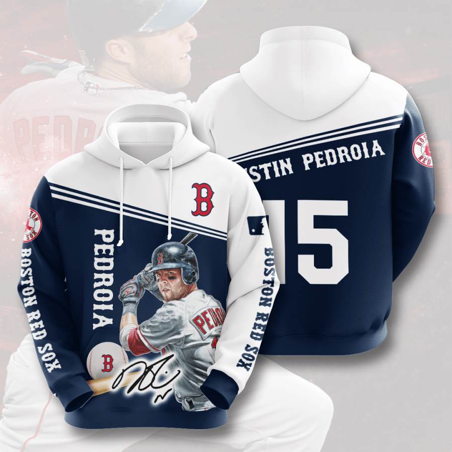 Sports Baseball Mlb Boston Red Sox Dustin Pedroia Usa 702 3d Hoodie