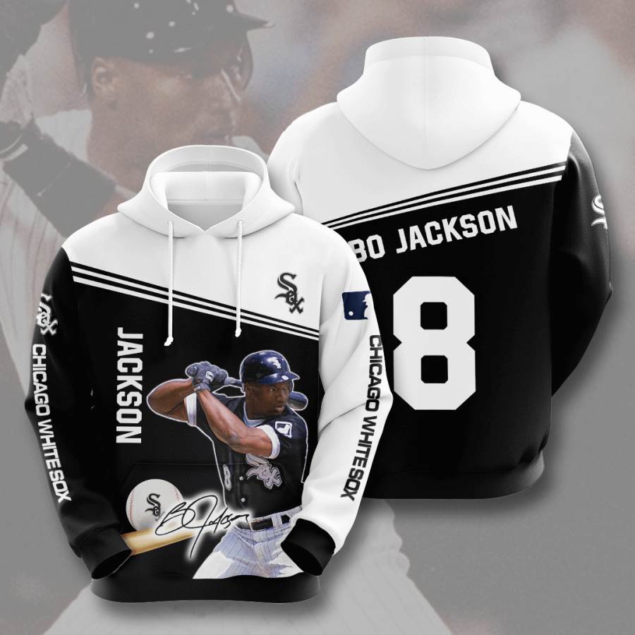 Sports Baseball Mlb Chicago White Sox Bo Jackson Usa 727 3d Hoodie