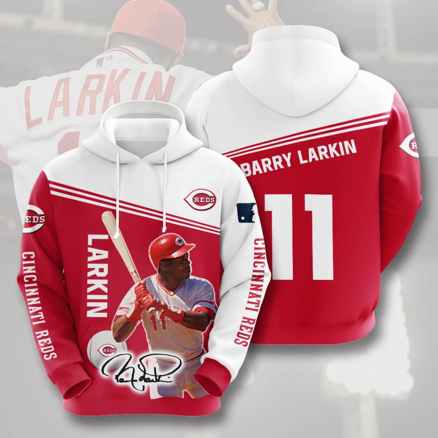 Sports Baseball Mlb Cincinnati Reds Barry Larkin Usa 711 3d Hoodie