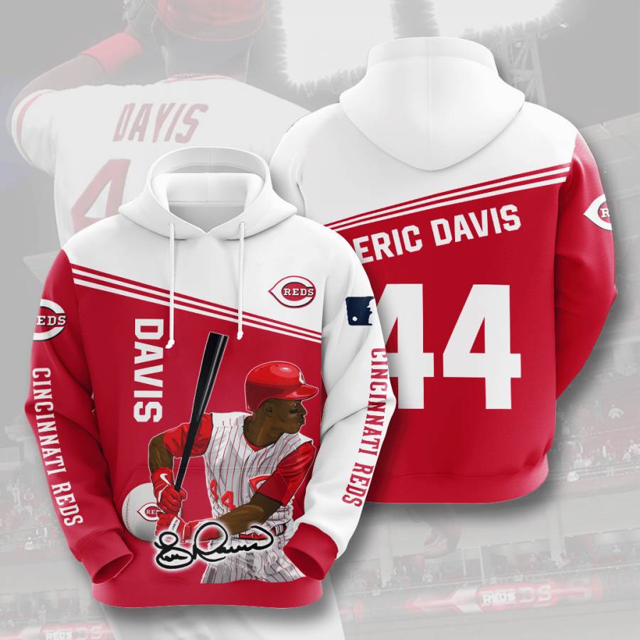 Sports Baseball Mlb Cincinnati Reds Eric Davis Usa 712 3d Hoodie