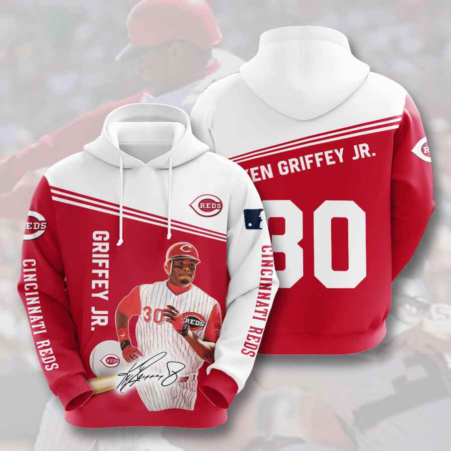 Sports Baseball Mlb Cincinnati Reds Ken Griffey Jr Usa 715 3d Hoodie