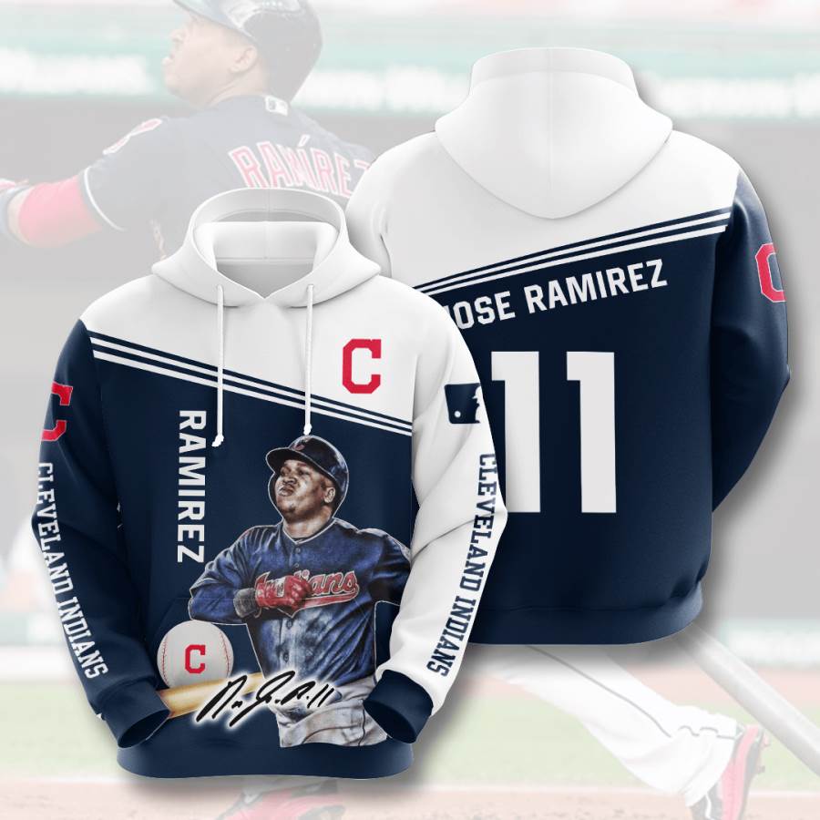 Sports Baseball Mlb Cleveland Indians Jos Ramrez Usa 721 3d Hoodie