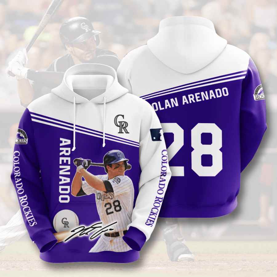 Sports Baseball Mlb Colorado Rockies Nolan Arenado Usa 723 3d Hoodie