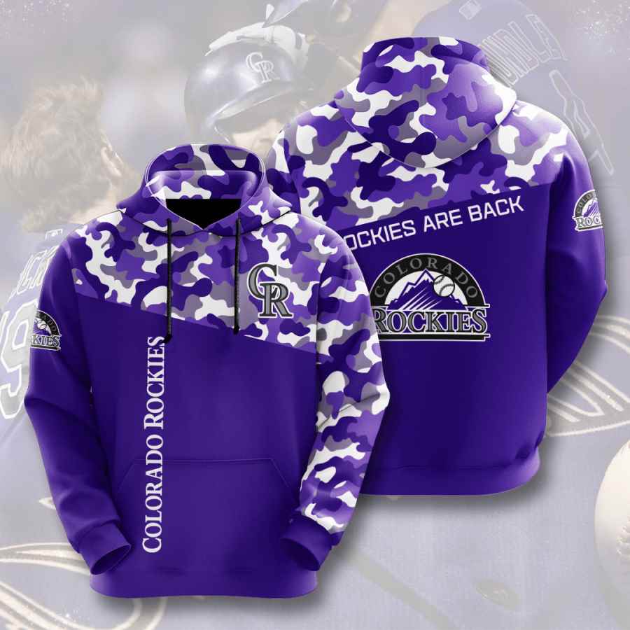 Sports Baseball Mlb Colorado Rockies Usa 118 3d Hoodie