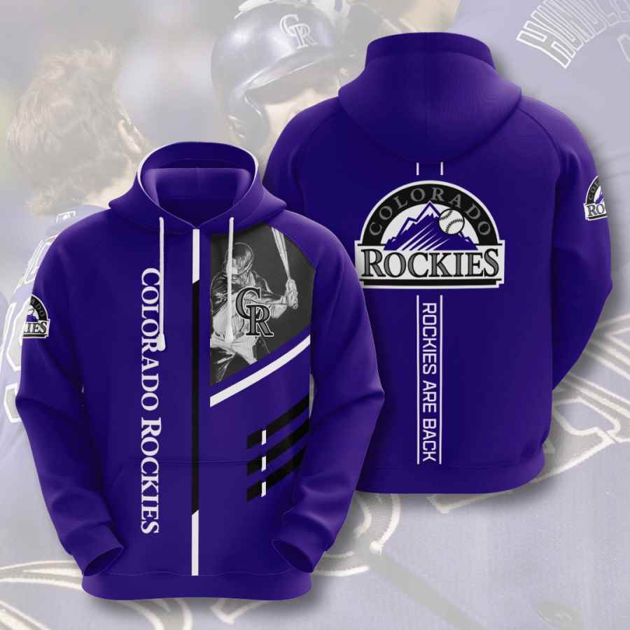 Sports Baseball Mlb Colorado Rockies Usa 119 3d Hoodie