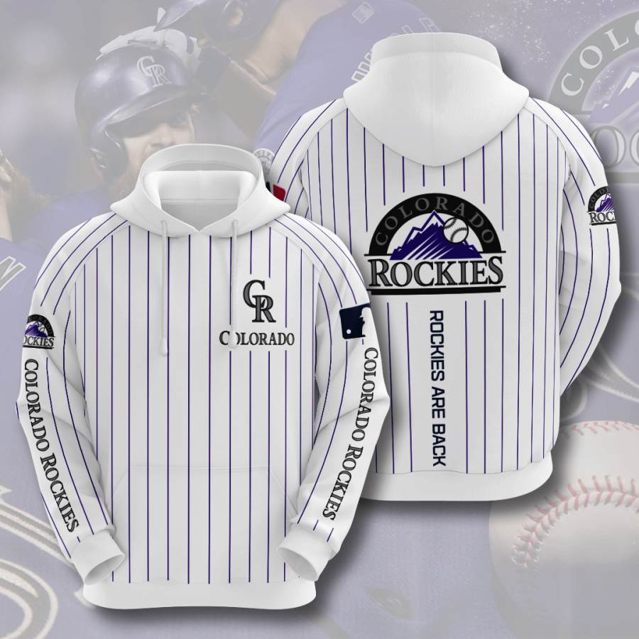 Sports Baseball Mlb Colorado Rockies Usa 451 3d Hoodie