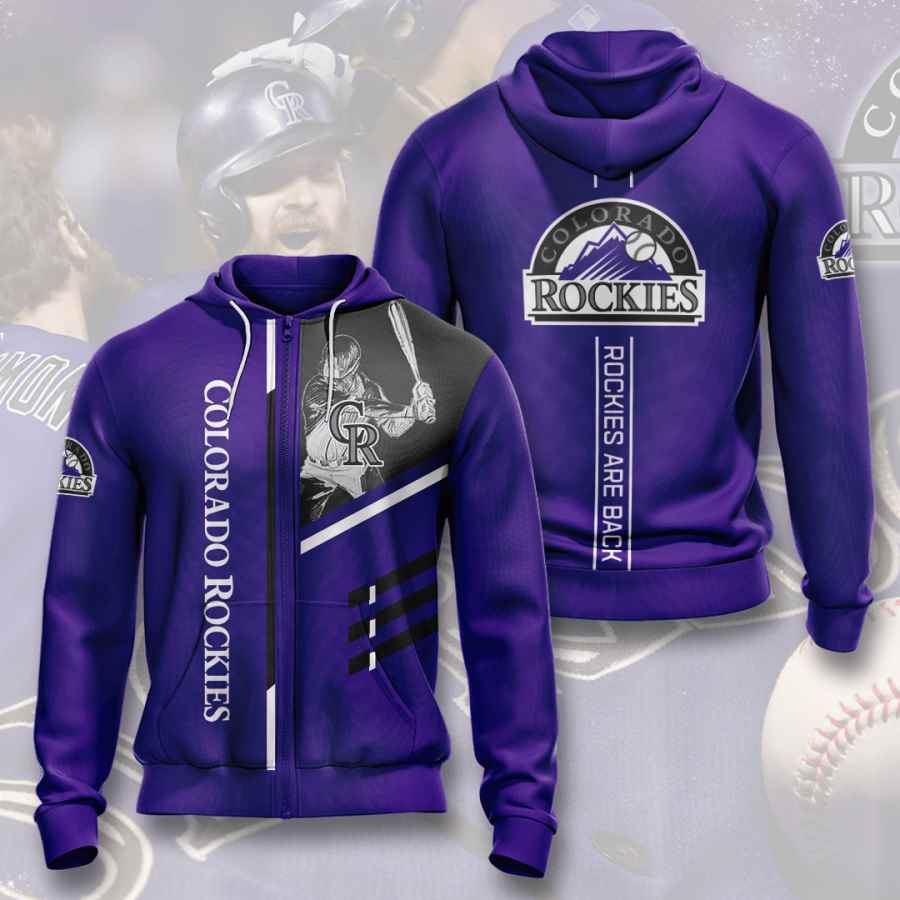 Sports Baseball Mlb Colorado Rockies Usa 453 3d Hoodie