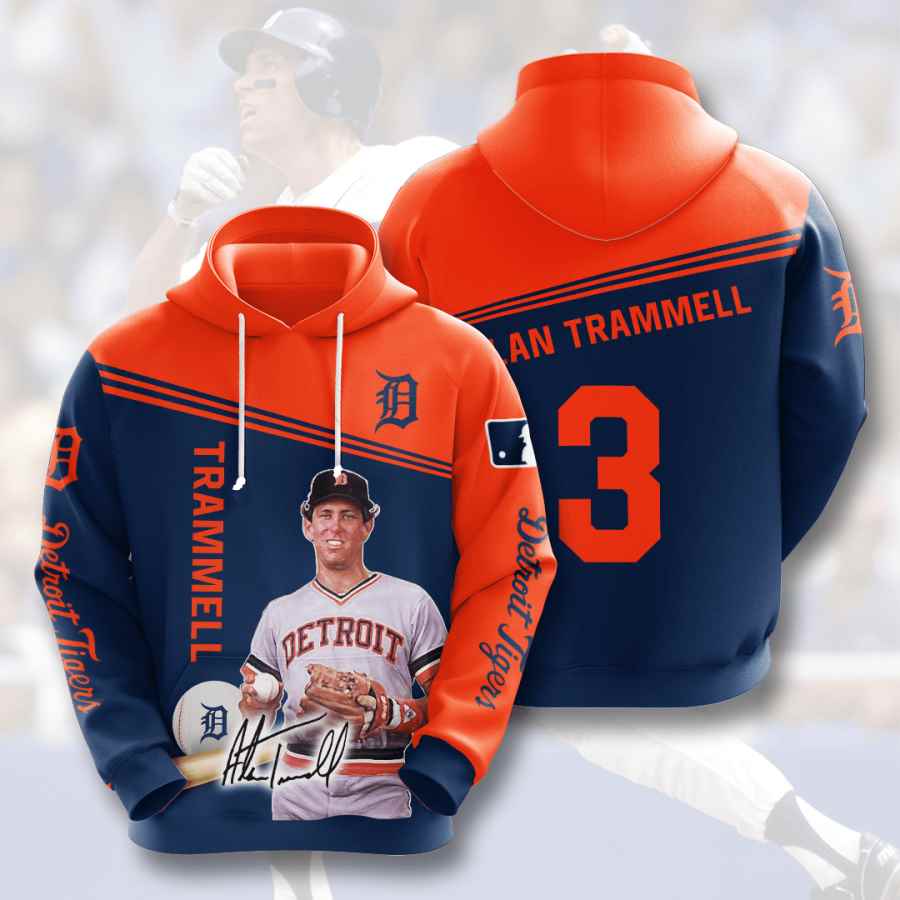 Sports Baseball Mlb Detroit Tigers Alan Trammell Usa 746 3d Hoodie