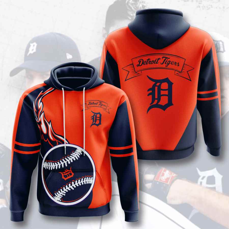 Sports Baseball Mlb Detroit Tigers Usa 488 3d Hoodie