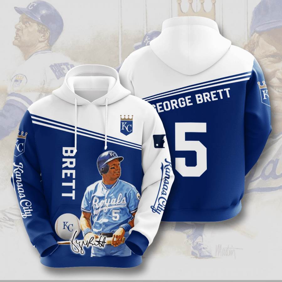 Sports Baseball Mlb Kansas City Royals George Brett Usa 784 3d Hoodie