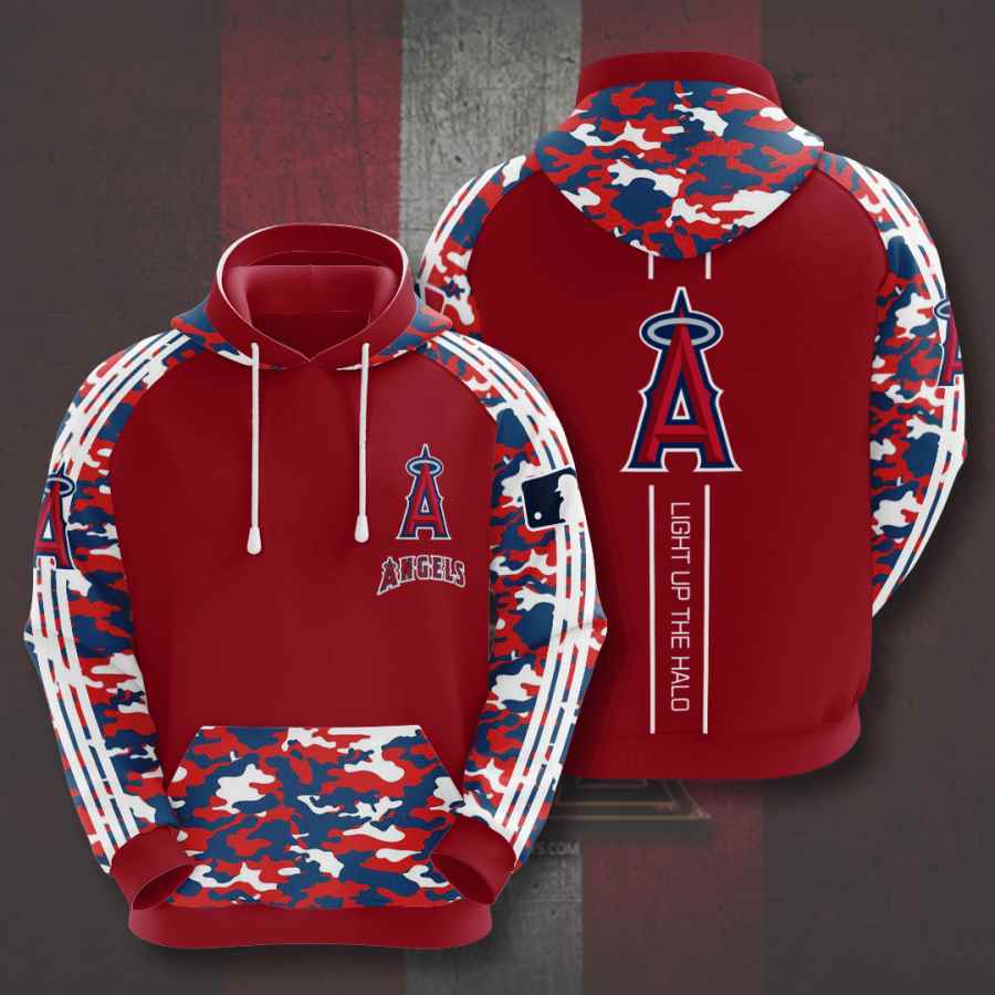 Sports Baseball Mlb Los Angeles Angels Usa 520 3d Hoodie