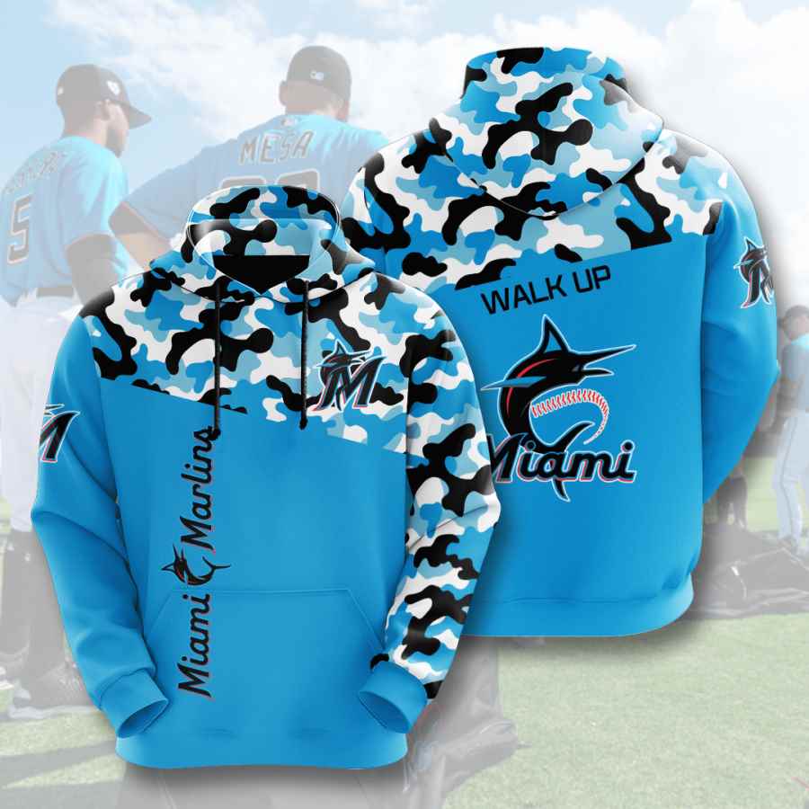 Sports Baseball Mlb Miami Marlins Usa 206 3d Hoodie