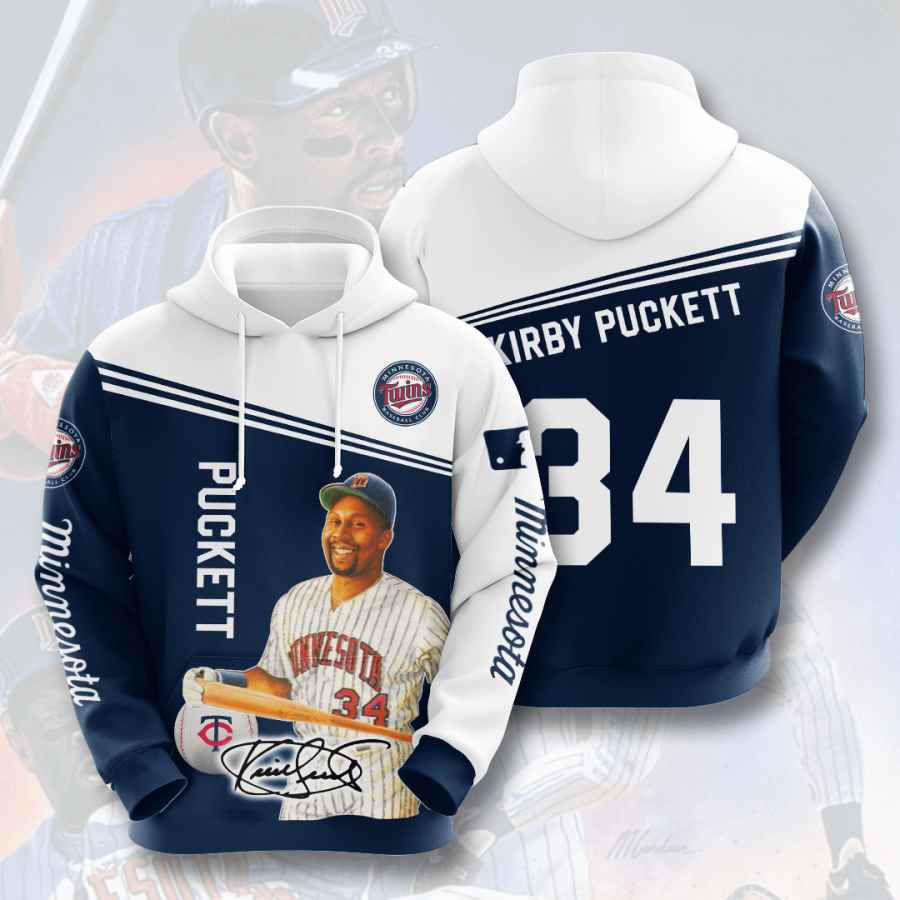 Sports Baseball Mlb Minnesota Twins Kirby Puckett Usa 821 3d Hoodie