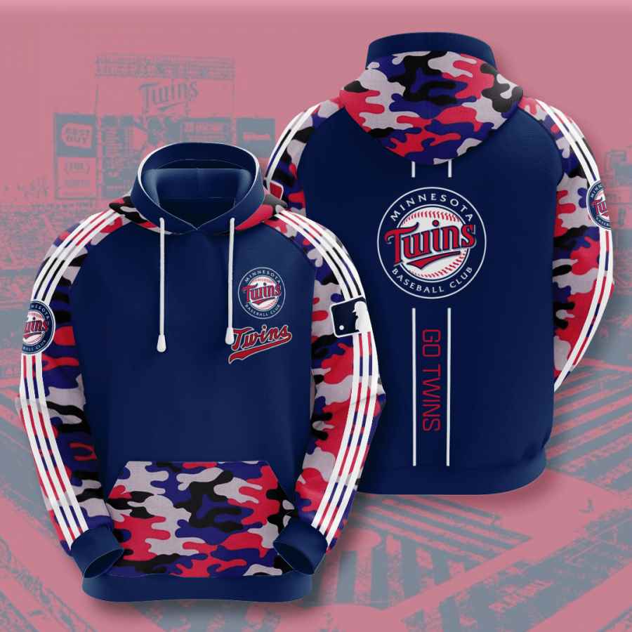 Sports Baseball Mlb Minnesota Twins Usa 550 3d Hoodie