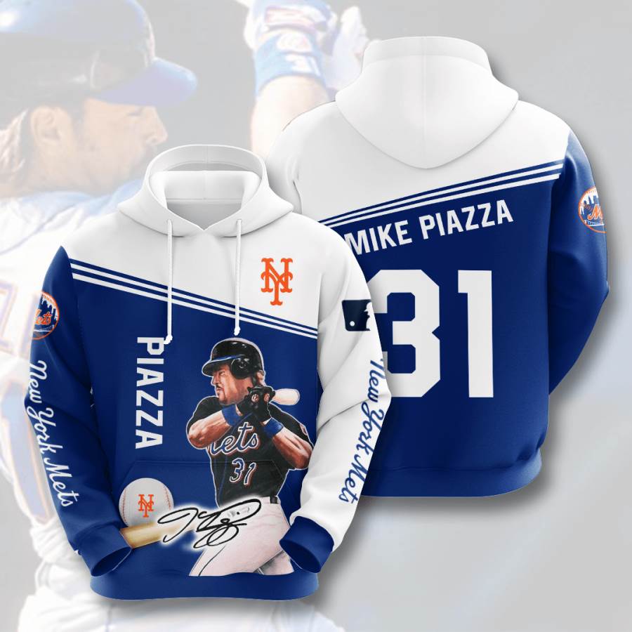 Sports Baseball Mlb New York Mets Mike Piazza Usa 854 3d Hoodie