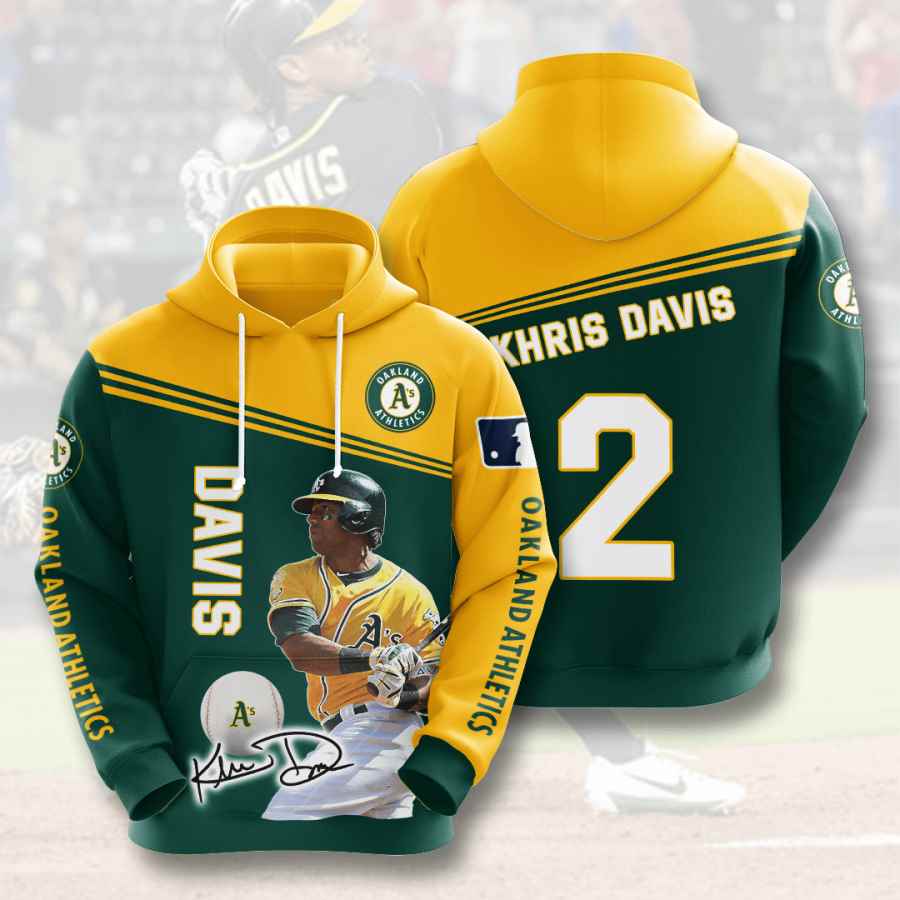 Sports Baseball Mlb Oakland Athletics Khris Davis Usa 863 3d Hoodie