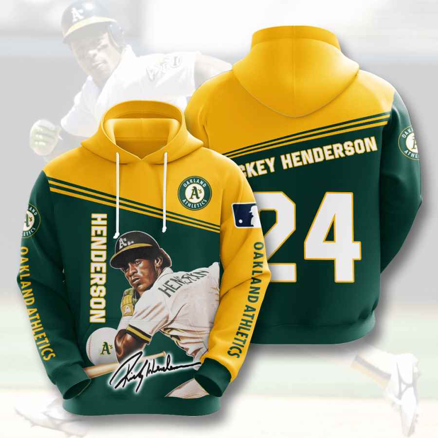 Sports Baseball Mlb Oakland Athletics Rickey Henderson Usa 865 3d Hoodie