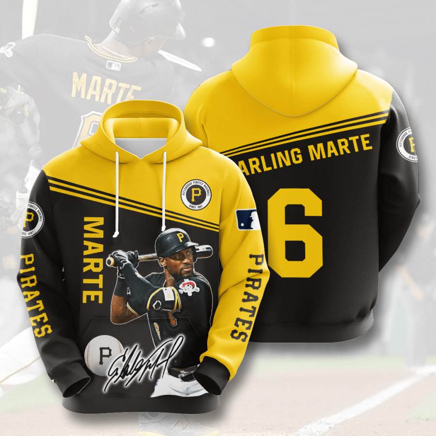 Sports Baseball Mlb Pittsburgh Pirates Starling Marte Usa 874 3d Hoodie