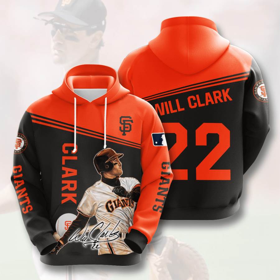 Sports Baseball Mlb San Francisco Giants Will Clark Usa 1218 3d Hoodie