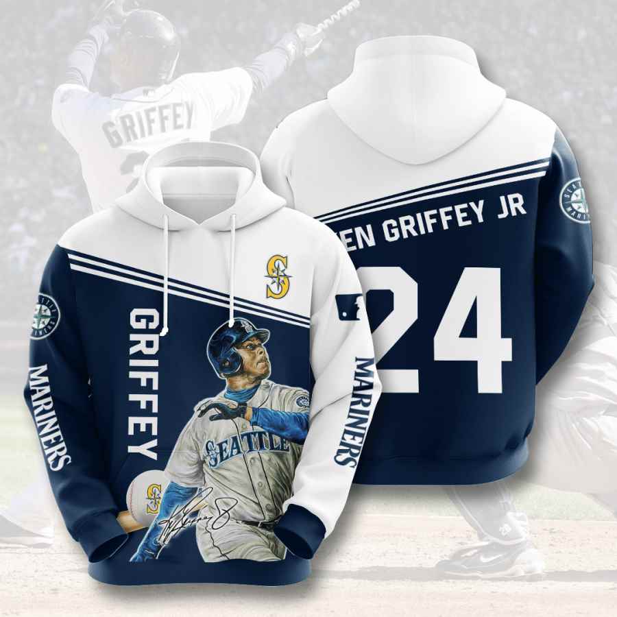 Sports Baseball Mlb Seattle Mariners Ken Griffey Jr Usa 1222 3d Hoodie