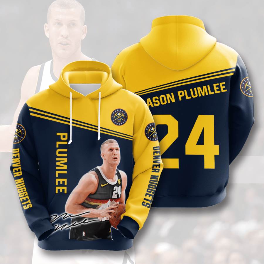 Sports Basketball Nba Denver Nuggets Mason Plumlee Usa 1013 3d Hoodie